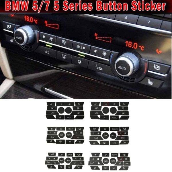 BMW 5 Series / 7 Series / X5 / C6 / F10 / F01 / F15 Air Conditioning Button Repair Sticker, Style: A 13pcs No OFF - Image 6