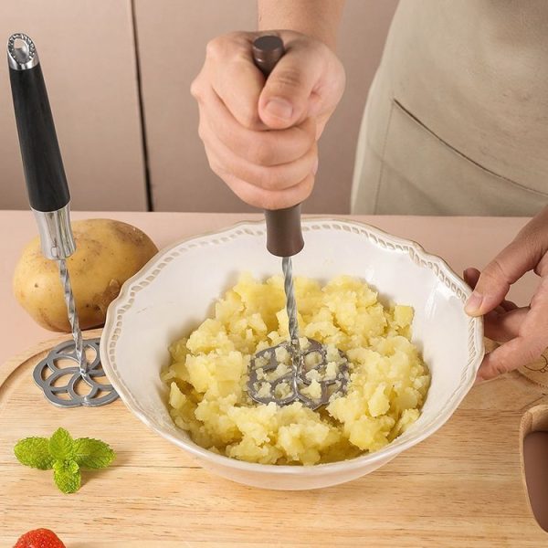 Aluminum Handle 316L Stainless Steel Potato Masher Thickened Taro Mashing Gadgets - Image 9