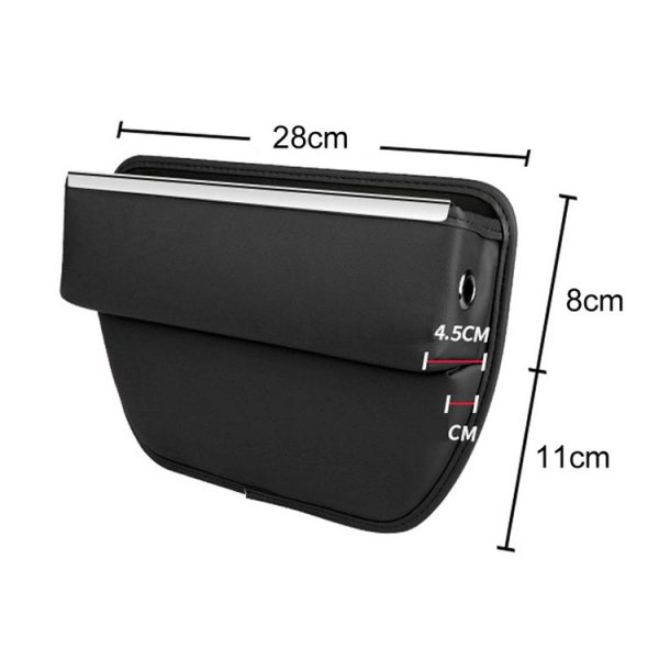 Automotive Seat Clamp Seam Organizer Car Decoration Storage Bag (Black) - Image 3