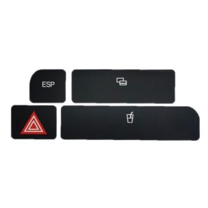 Audi A4 Emergency / Double Flash Button Cup Holder Button Repair Sticker, Left-Hand Drive Only (With Card Box)