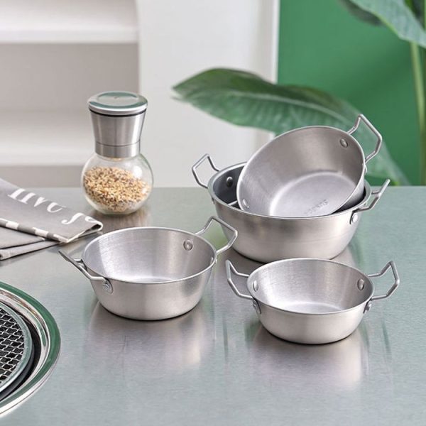 12cm 304 Stainless Steel Thickened Double Ear Soup Bowl Snack Bowl Fried Chicken Bowl (Silver) - Image 2