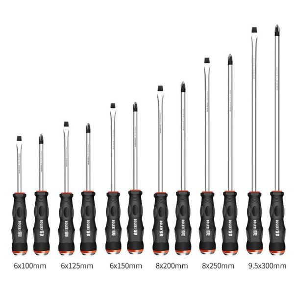 BOLEEI 6.0x100mm Straight Heart Piercing Knockable Screwdriver Convertible Tool - Image 2