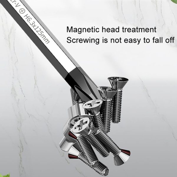 BOLEEI 6.0x100mm Straight Heart Piercing Knockable Screwdriver Convertible Tool - Image 8