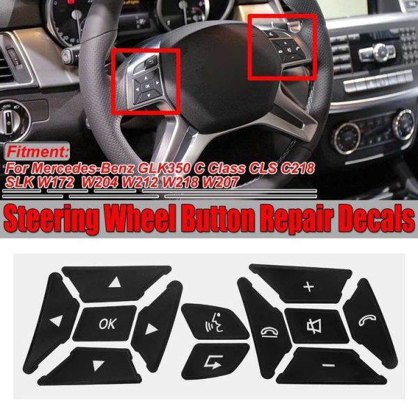 Mercedes-Benz GLK350 / C-Class CLS / C218 / SLK / W172 / W204K Steering Wheel Button Repair Sticker - Image 5