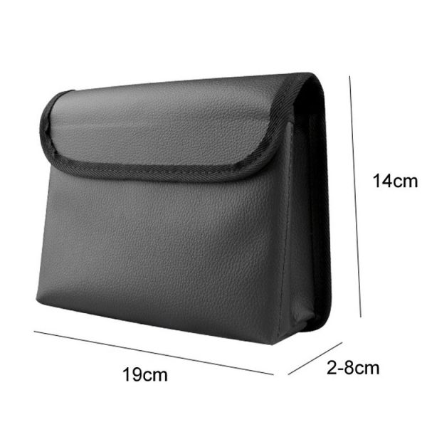 Car Folding Trash Can Multifunctional Seatback Hanging Storage Box (Black) - Image 2