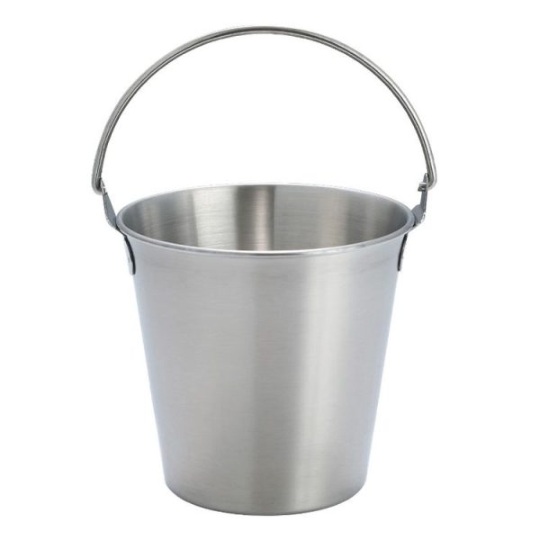 700ml 304 Stainless Steel Handheld Ice Bucket Bar Beer Chill Bucket Chips Milk Tea Snacks Barrel (Silver)