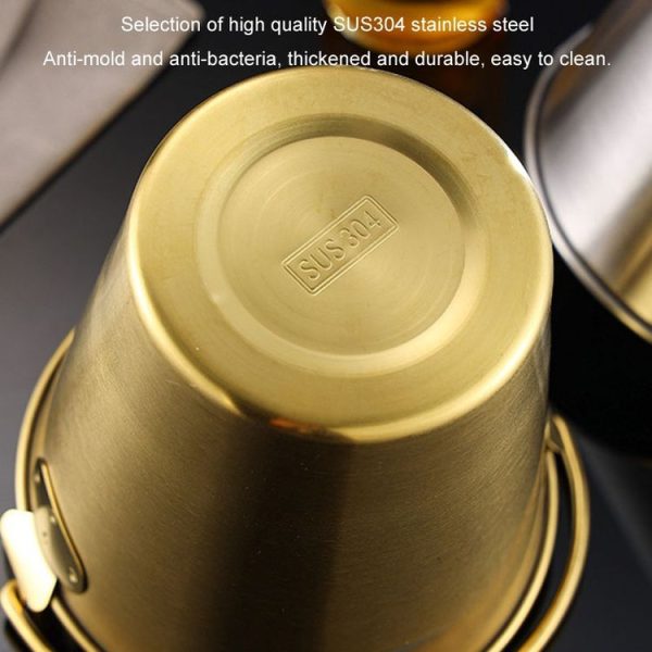 700ml 304 Stainless Steel Handheld Ice Bucket Bar Beer Chill Bucket Chips Milk Tea Snacks Barrel (Silver) - Image 6