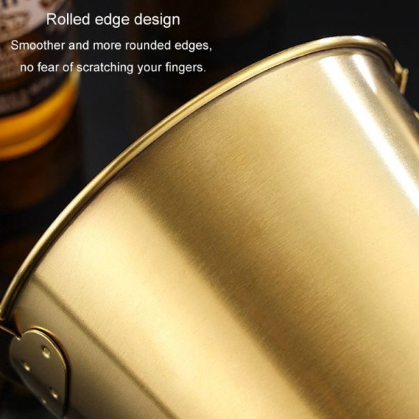 700ml 304 Stainless Steel Handheld Ice Bucket Bar Beer Chill Bucket Chips Milk Tea Snacks Barrel (Silver) - Image 8