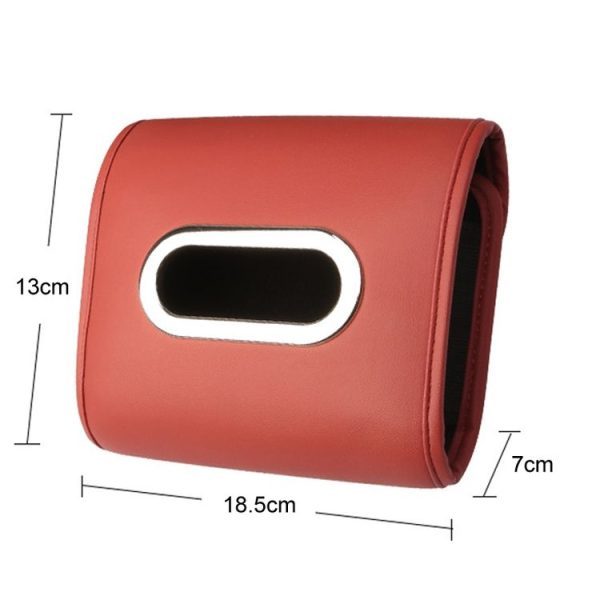 Auto Armrest Tissue Box Car Seat Back Hanging Napkin Pack Cover (Black) - Image 3