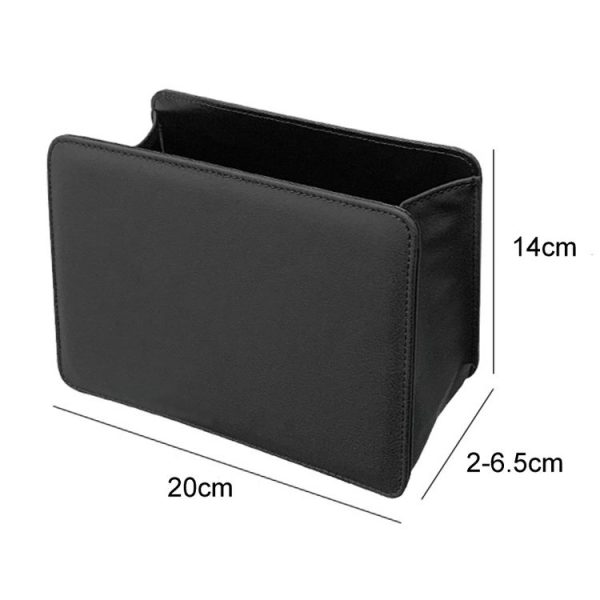 Car Folding Trash Can Multifunctional Seatback Hanging Storage Box (Black) - Image 3
