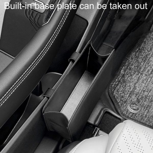 Car Folding Trash Can Multifunctional Seatback Hanging Storage Box (Black) - Image 5