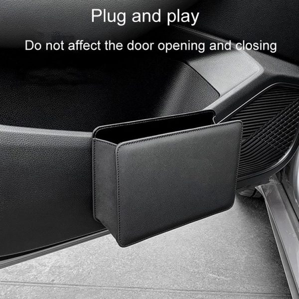 Car Folding Trash Can Multifunctional Seatback Hanging Storage Box (Black) - Image 6