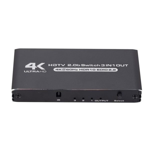 60Hz HDMI2.0 4K With Remote Control Switcher HDCP2.2 Version 3 Into 1 Out Video Converter - Image 2