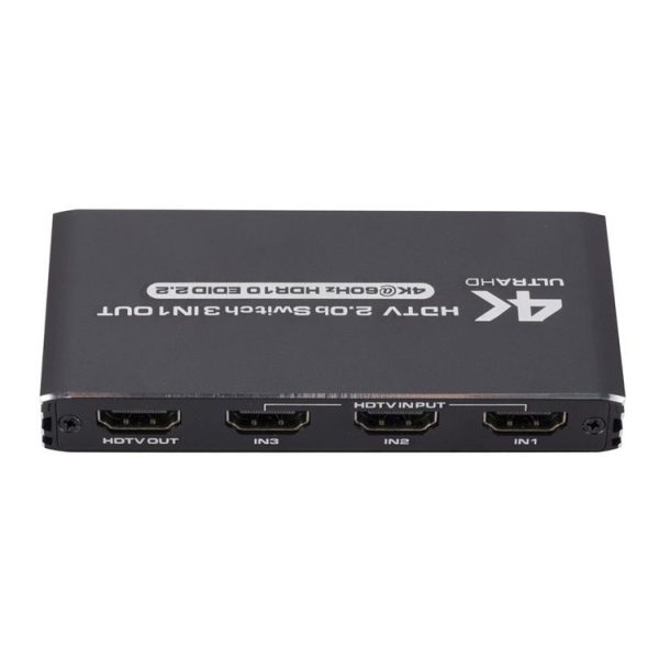 60Hz HDMI2.0 4K With Remote Control Switcher HDCP2.2 Version 3 Into 1 Out Video Converter - Image 3