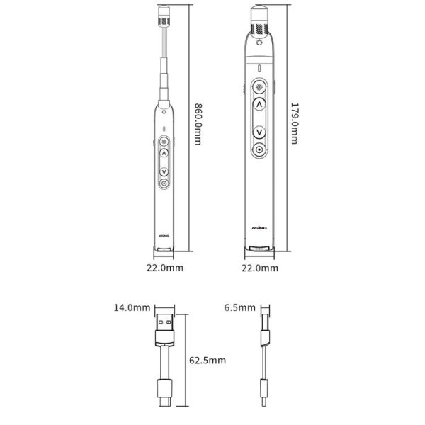 ASING A31 Multi-Functional Presentation Remote With Telescopic Teaching Rod Designed For Touch Screen - Image 17