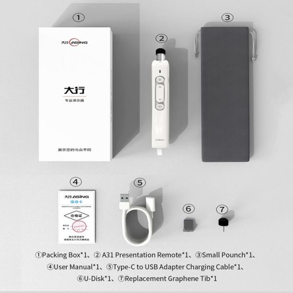 ASING A31 Multi-Functional Presentation Remote With Telescopic Teaching Rod Designed For Touch Screen - Image 18