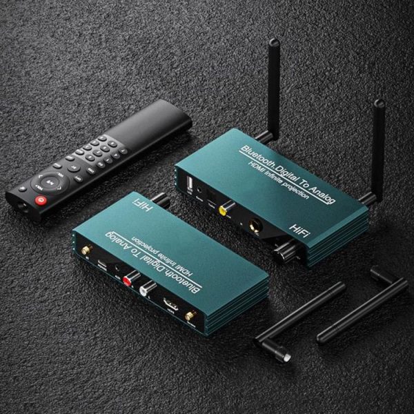 Bluetooth 5.0 Receiver Digital Optical Coaxial To Analog Microphone HD HDMI Wireless Screen Thrower - Image 2