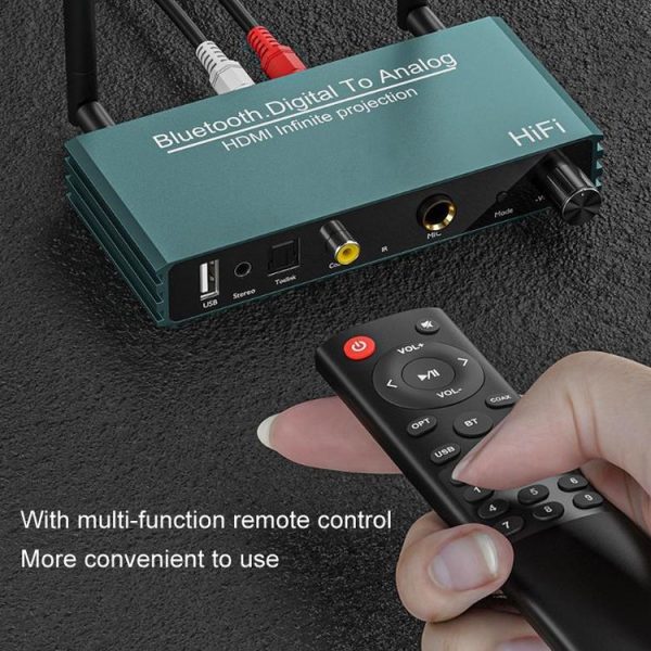 Bluetooth 5.0 Receiver Digital Optical Coaxial To Analog Microphone HD HDMI Wireless Screen Thrower - Image 7