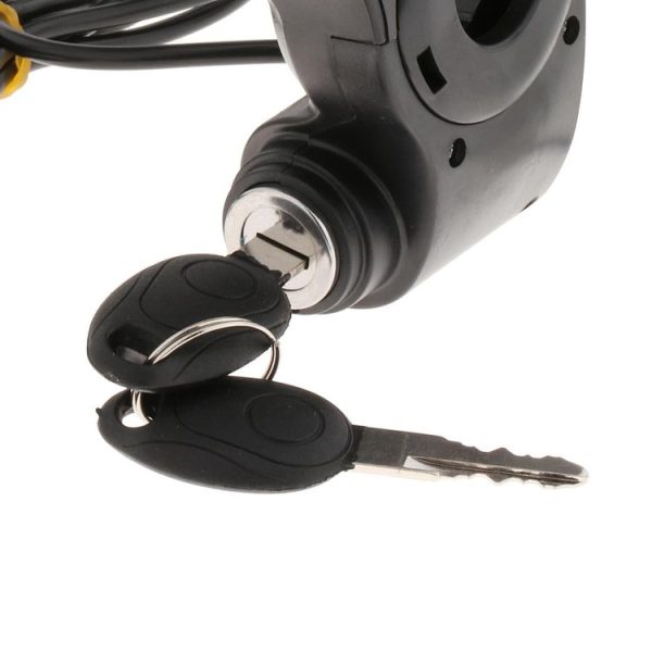 Electrical Vehicle Scooter Disconnect Switch Assembly With Keys Digital Display Start Switch (Black) - Image 5