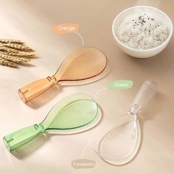 Household High Temperature Resistant Anti-Scald Rice Cooker Spoons (Orange) - Image 7