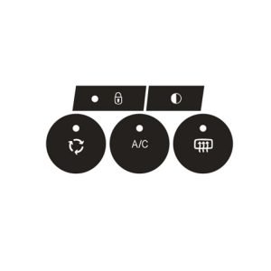 Citroen C4L 2014-2018 Air Conditioning Door Lock Button Repair Sticker (Manual AC)