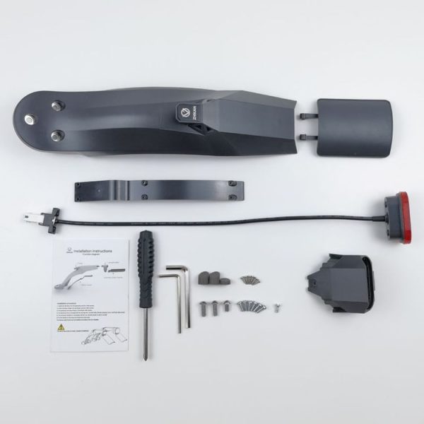 ZHIKAN Electrical Scooter Multifunctional Mudguard With Taillight For Xiaomi M365 / PRO / PRO2 (Black) - Image 6