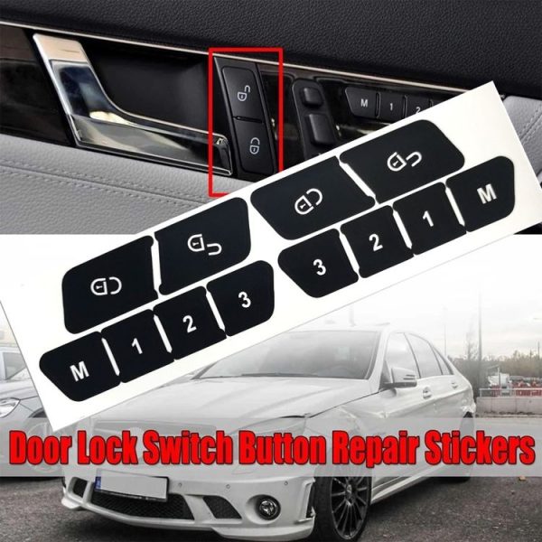Mercedes Benz W204 / C300 2007-2014 Inner Door Switch Button Repair Sticker (Style 1) - Image 4