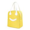 Smiley Face Lunch Box Bag Waterproof Insulated Portable Bento Packet Large Yellow