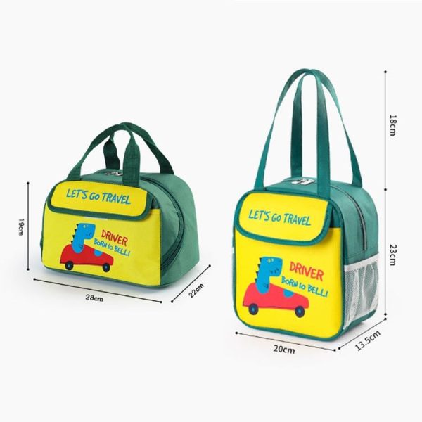Portable Lunch Bag Bento Box Carrying Case Cute Cartoon Insulated Picnic Bag, Color: Blue - Image 8