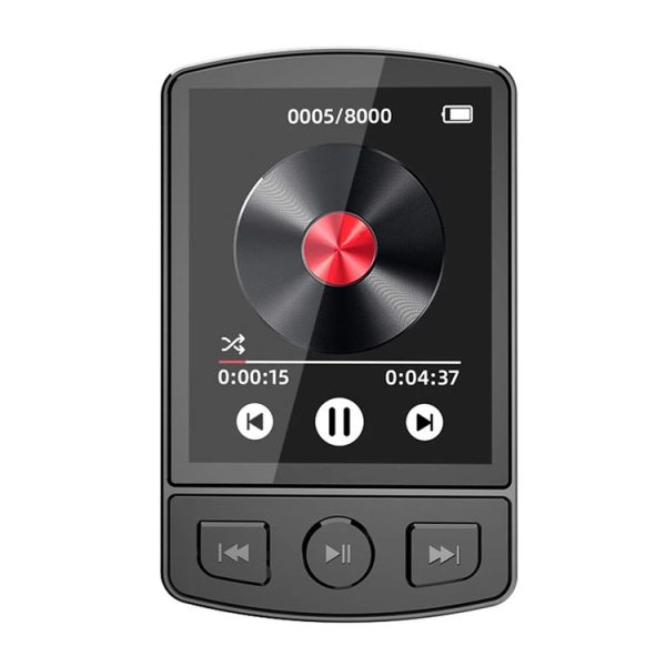 No Memory Card 1.8-Inch Color Screen Recording MP3 / MP4 Sports Bluetooth Walkman With Back Clip