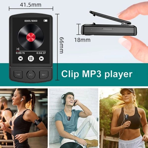 No Memory Card 1.8-Inch Color Screen Recording MP3 / MP4 Sports Bluetooth Walkman With Back Clip - Image 5