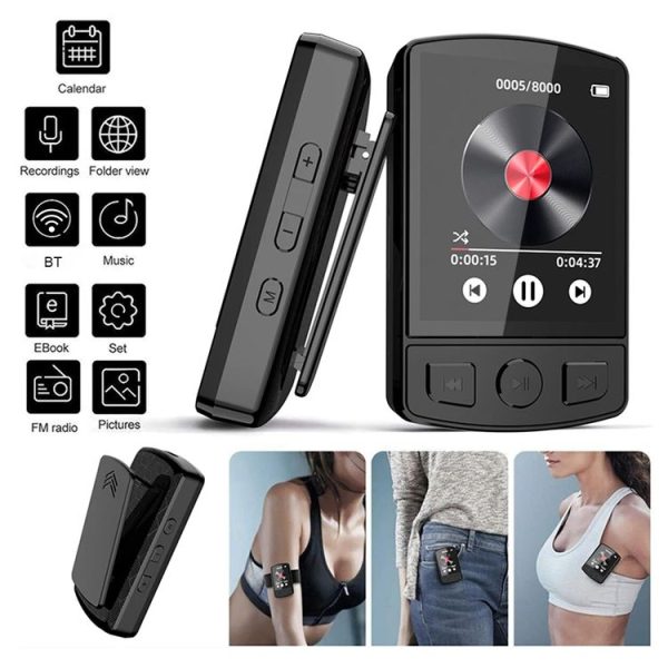 No Memory Card 1.8-Inch Color Screen Recording MP3 / MP4 Sports Bluetooth Walkman With Back Clip - Image 6