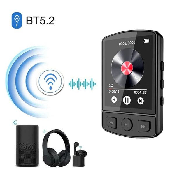 No Memory Card 1.8-Inch Color Screen Recording MP3 / MP4 Sports Bluetooth Walkman With Back Clip - Image 7