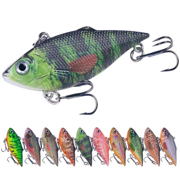 10colors / Set HENGJIA VI101 Painted VIB Dummy Lure Lua Submerged Baits, Size: 6.4cm 8g - Image 2