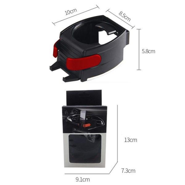 Car Air Conditioner Air Outlet Mobile Phone Water Cup Holder (Black) - Image 3