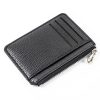 Multi-card Slot Zipper Card Holder Large Capacity Ultra-thin Coin Purse (Black)