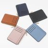 Multi-card Slot Zipper Card Holder Large Capacity Ultra-thin Coin Purse (Black) - Image 2