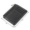 Multi-card Slot Zipper Card Holder Large Capacity Ultra-thin Coin Purse (Black) - Image 3