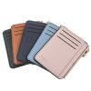 Multi-card Slot Zipper Card Holder Large Capacity Ultra-thin Coin Purse (Black) - Image 6