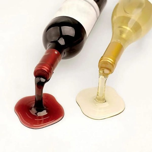 Spilled Wine Bottle Rack Display Cabinet Wine Holder (Claret) - Image 4