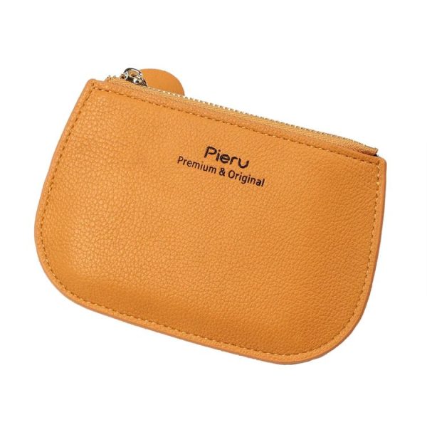Leisure Ultra-thin Ladies Coin Purse Zippered Mini Wallet (Yellow)