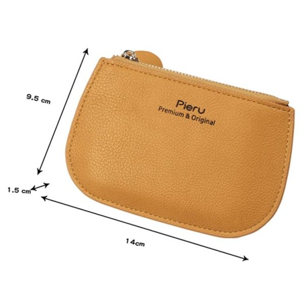 Leisure Ultra-thin Ladies Coin Purse Zippered Mini Wallet (Yellow) - Image 2