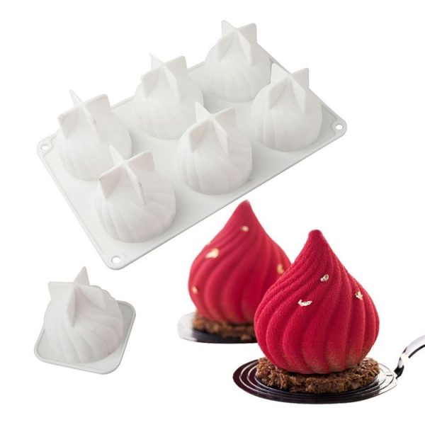 GT-105 Single Swirl Mousse Cake Mold Chocolate Baking French Dessert Onion Shape Silicone Mold - Image 5