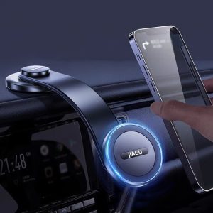 JIAGU Car Suction Cup Type Magsafe Mobile Phone Bracket Telescopic Instrument Panel Car Navigation Rack (Black)