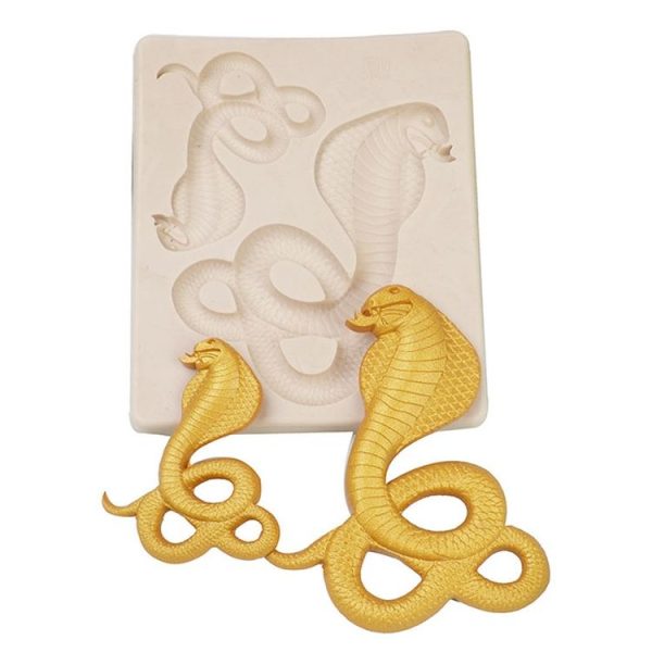 Cake Silicone Mold Snake Shape Fondant Chocolate Decoration Mold Kitchen Baking Tool (Pink) - Image 2