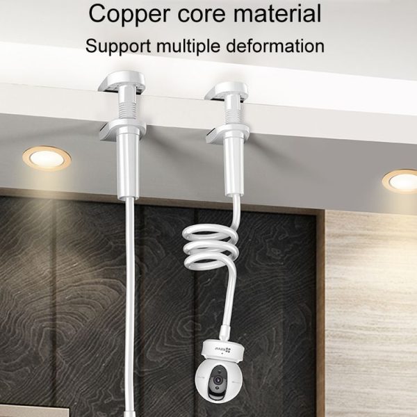 Punch-Free Surveillance Camera Mounting Bracket Cabinet Ceiling Rack, Model: White 50cm - Image 4