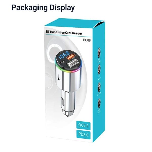 Car Bluetooth Voltage Detection MP3 Player Wireless Charger (Silver) - Image 14