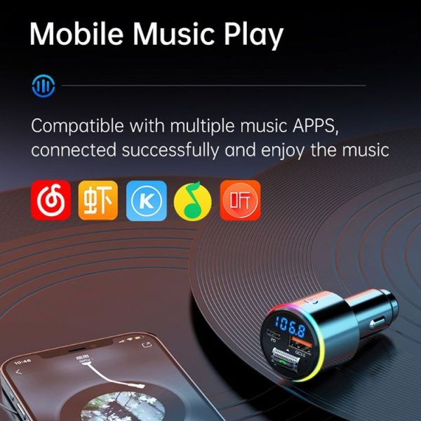 Car Bluetooth Voltage Detection MP3 Player Wireless Charger (Silver) - Image 6
