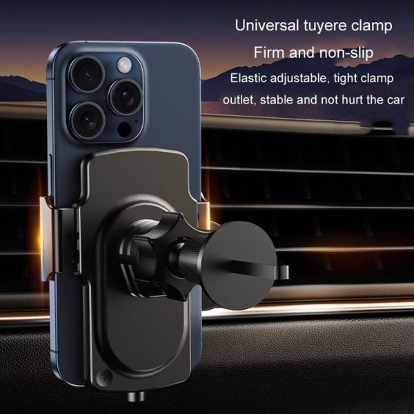 Car Magsafe Wireless Charger Transparent Induction 120W Fast Charging Universal Mobile Phone Bracket (Black) - Image 9