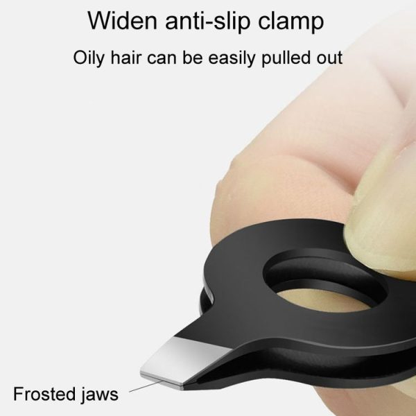 Stainless Steel Tweezers Hair Puller Chicken And Duck Feather Plucking Tool (Black) - Image 5